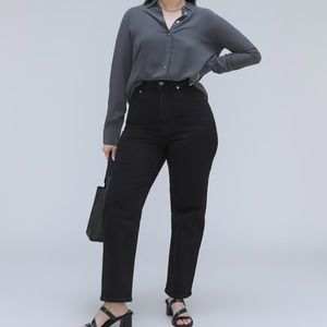 Everlane Curvy Way-High Black Jeans